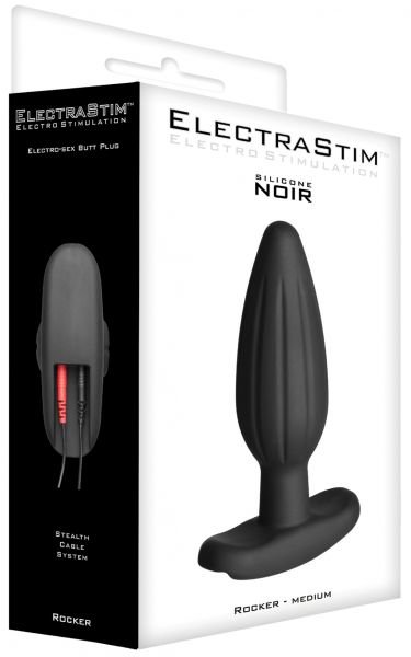 ElectraStim Silicone Noir Rocker Medium Butt Plug