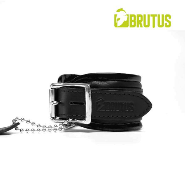 Brutus Leather Ankle Restraints Schwarz/Schwarz