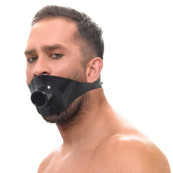 LateX Knebel aus Latex Schwarz