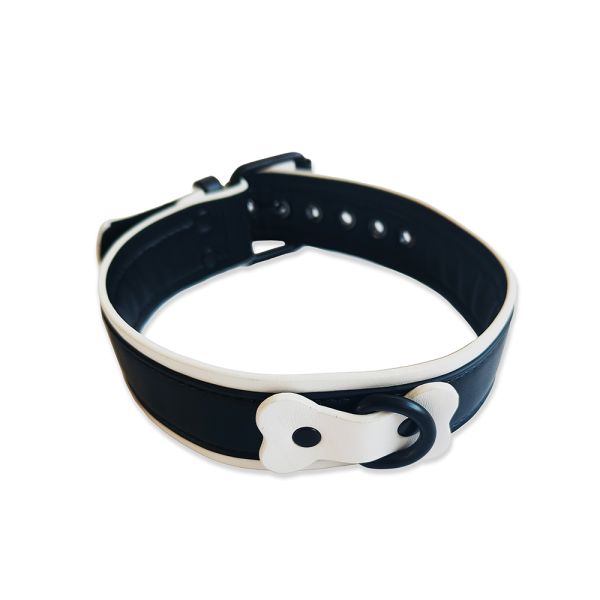 Brutus Vegan Puppy Halsband schwarz-weiß