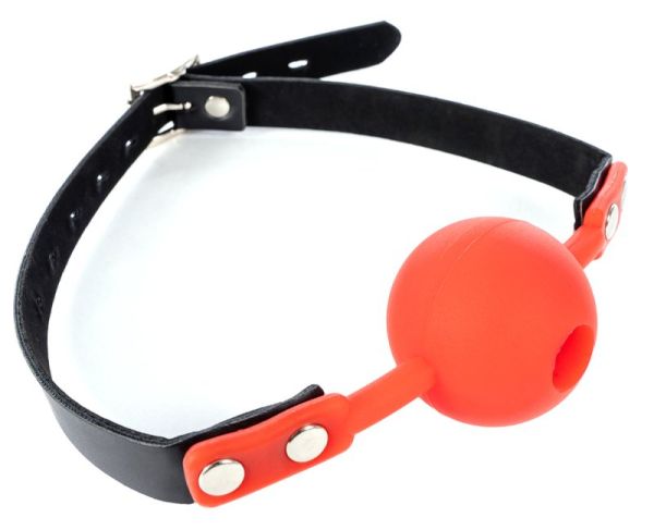 BDSMaster Enjoy Ballknebel 49 mm in Rot und Schwarz 1