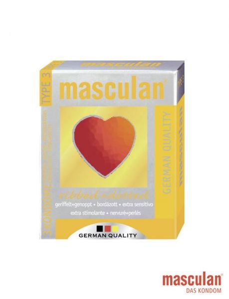 masculan ripped dotted Kondome - 3 Stück