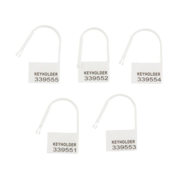 CockLock 5er-Set Vorhängeschlösser Lock Nummeriert Weiß