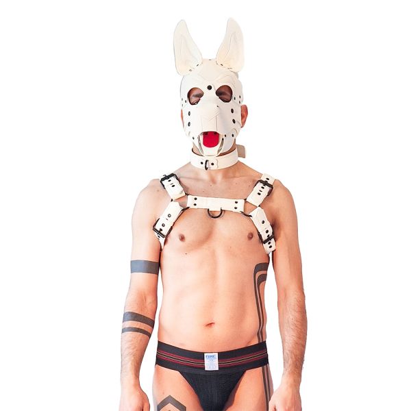 Brutus Vegan Bulldog Harness weiß-weiß