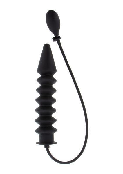 Hidden Desire Inflatable Ribbed Plug Expert Aufblasbares Toy Schwarz