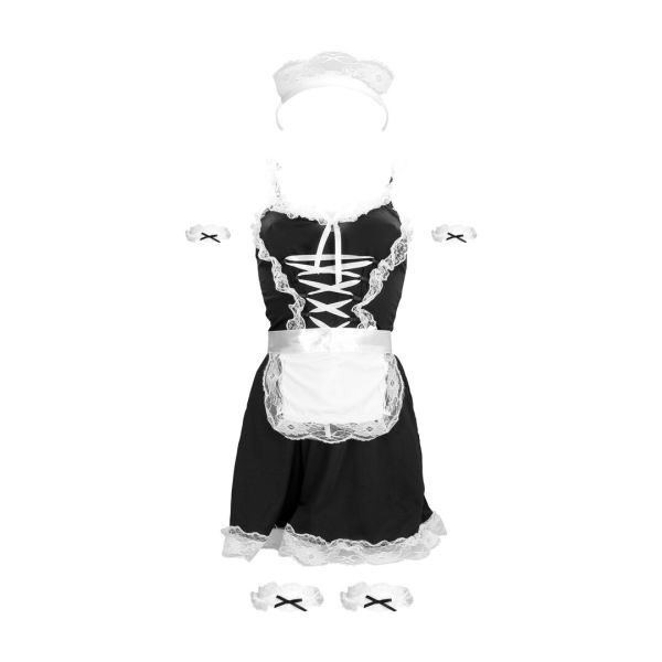 S-Line French Maid Kostüm Größe S/M in Schwarz 1