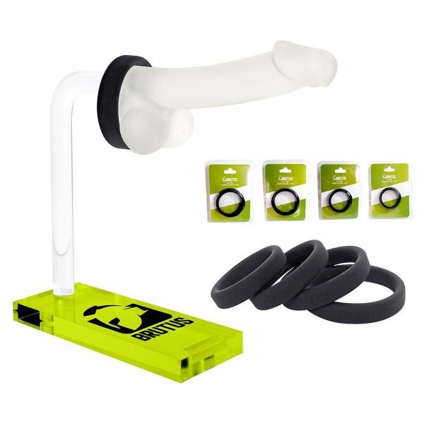 Flat Slick Silicone Cock Ring Prenisring schwarz in verschiedenen Durchmessern 6