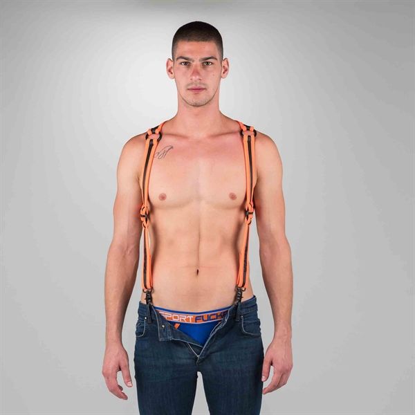 Neoprene Heckler Harness suspenders orange-black