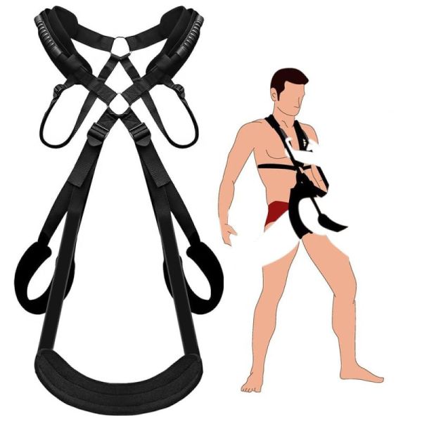 BDSMaster Duo Fuck Support Harness in Schwarz 2