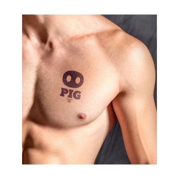 Mister B Temporäres Tattoo Pig