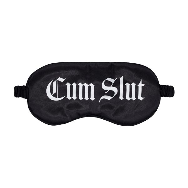 Ouch! Augenmaske mit Aufdruck Cum Slut in Schwarz 1