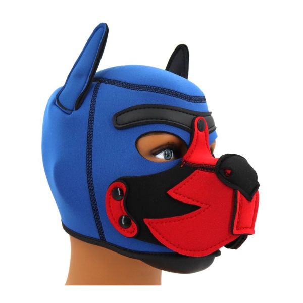 Kinky Puppy Fox Puppy Fuchswelpe Maske blau-rot