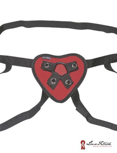 Strap on harness red