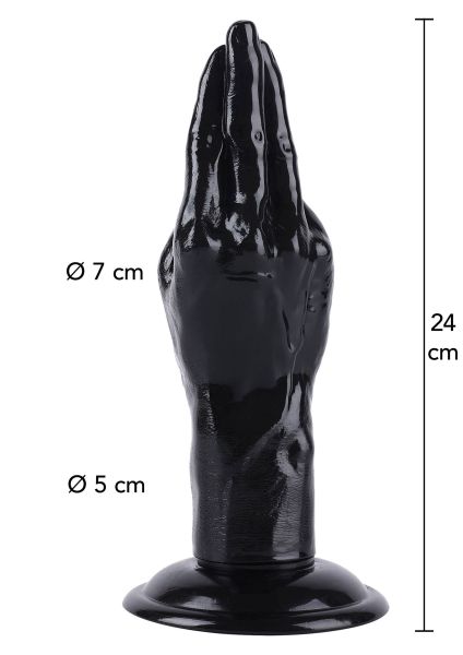 Hidden Desire Extreme Handdildo 24 cm in Schwarz 1