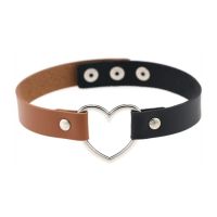 Bicolor Heart Neckholder Schwarz-Braun