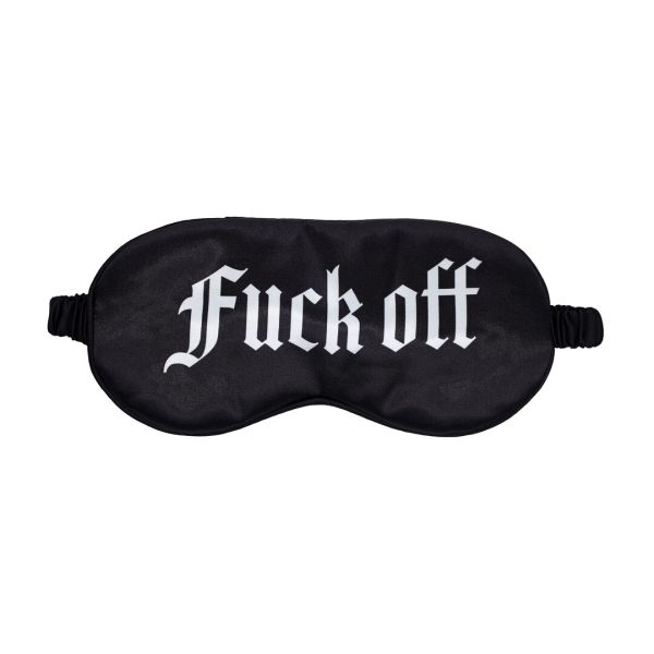 Ouch! Augenmaske mit Aufdruck Fuck Off in Schwarz 1