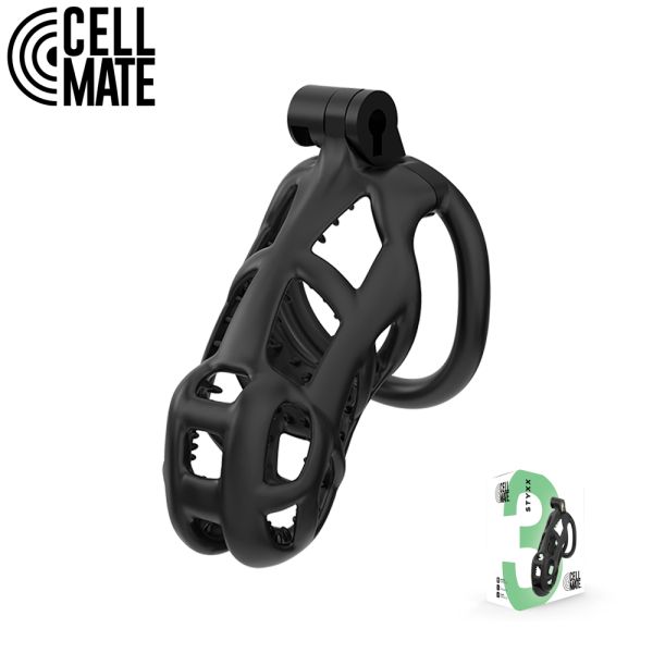 CELLMATE Styxx Keuschheitskäfig Schwarz Size 3
