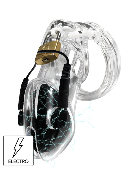 Hidden Desire Extreme Peniskäfig mit Elektrostimulation in Transparent 1