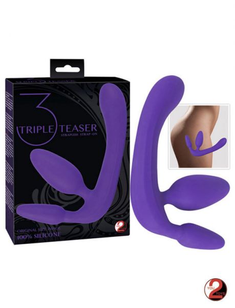 Triple Teaser in Violett Plug und Dildo