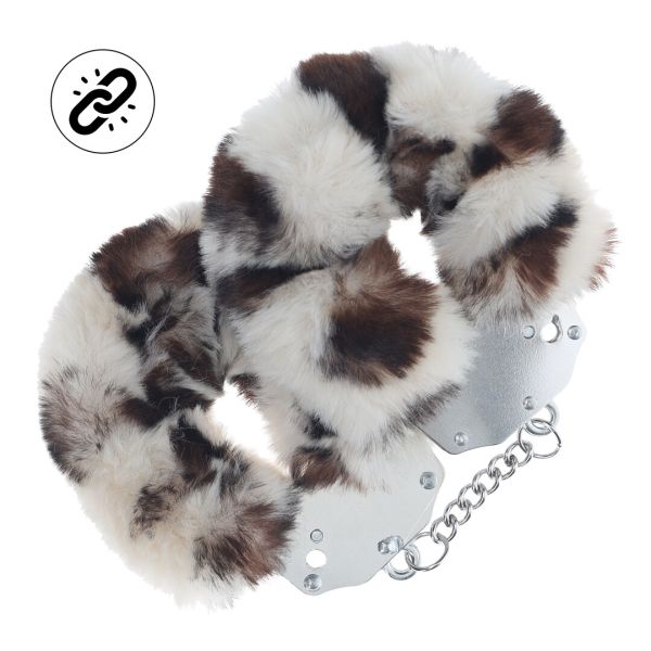 Ouch! Heavy Duty Fluffy Handschellen in Schneeleopard 1
