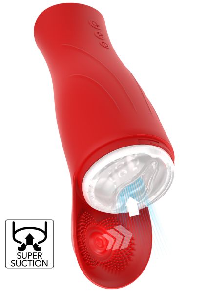 Hidden Desire Fusion X Super Suction Triple Masturbator mit Hodenhalter in Rot 1