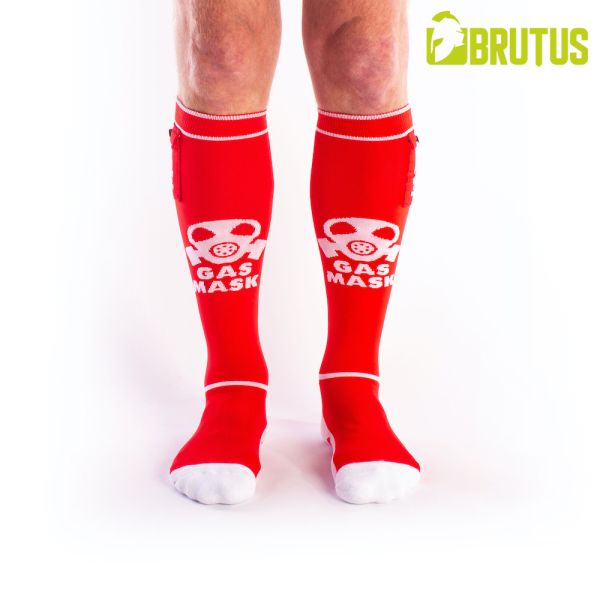 Brutus Gas Mask Party Socks mit Taschen Rot/Weiß