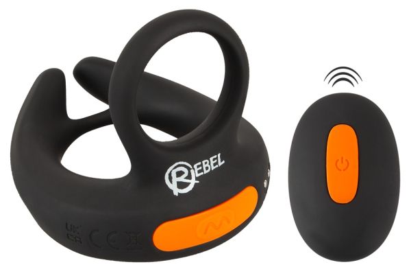 Rebel RC Scrotum Stimulator with Vibration Hodenvibrator Schwarz