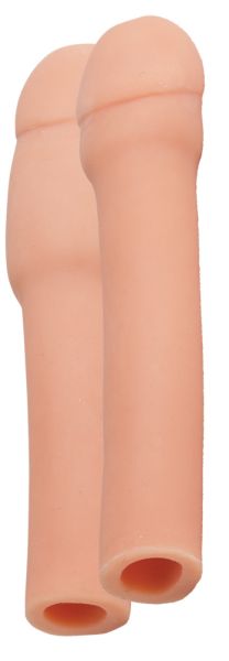 Malesation Penis Extender Set zwei Penishüllen mit Verlängerung in Hautfarben 3