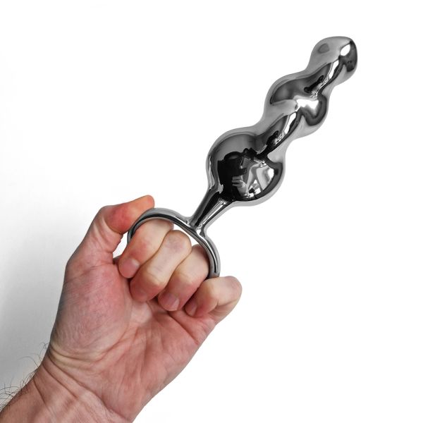 Black Label Hunky Thruster Dildo aus Edelstahl
