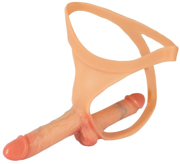 Double Penis Thong Strap-On – Doppel Dildo String für Paare