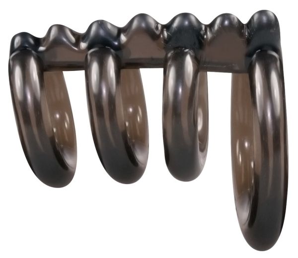 Bad Kitty Penisring Quartett mit Hodenring in Schwarz 1