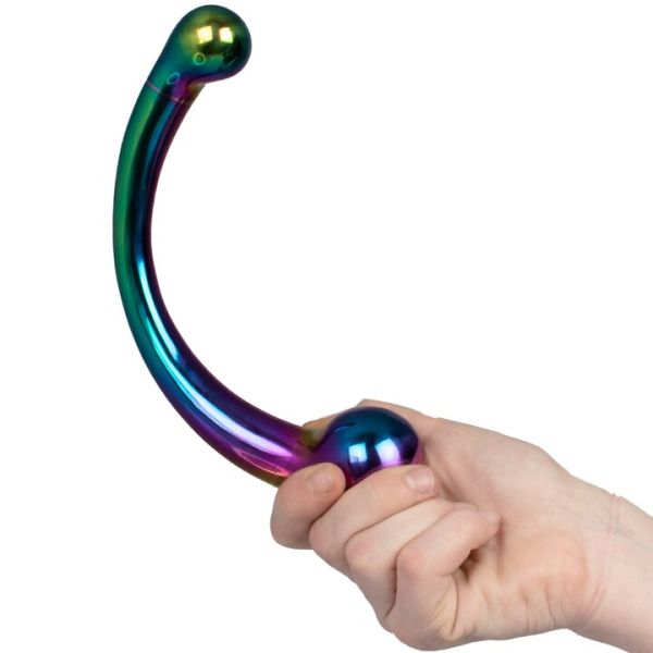 Black Label Rainbow Curvy Doppeldildo aus Edelstahl