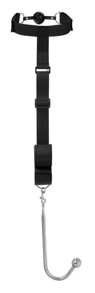 BDSMaster Lhookos Knebel mit Haken und Handfesseln 1
