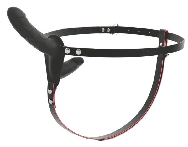 RC Vibrating Double Strap-On – Doppel Strap-On mit Fernbedienung