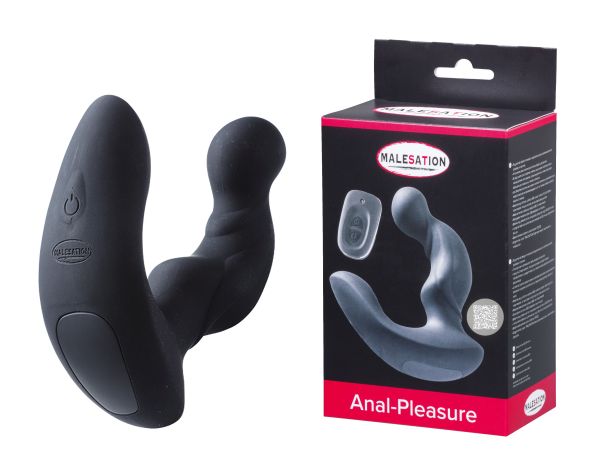 Malesation Anal Pleasure Prostatavibrator mit Fernbedienung in Schwarz 1