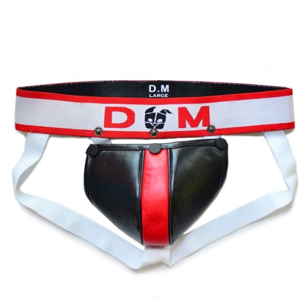 BDSMaster Neo Dungeon Jockstrap in Schwarz und Rot 1
