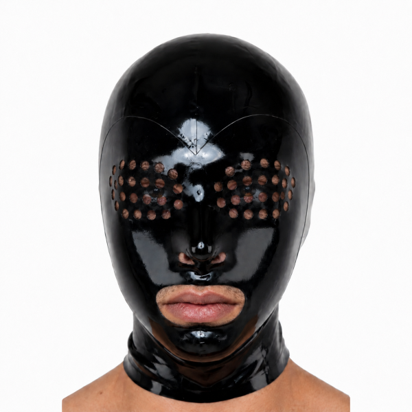 LateXcite Mesheyes Latexmaske Schwarz 1