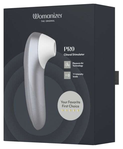 Womanizer Pro – Pleasure Air Klitorisstimulator silber