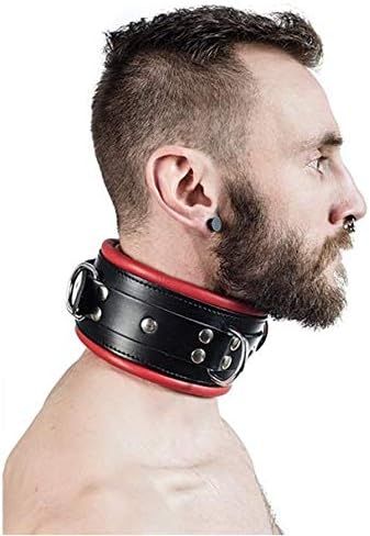 Mister B Slave collar made of leather with red padding