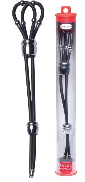 Malesation Double Loop Granate Double Penisschlaufe und Hodenschlaufe in Silber 1