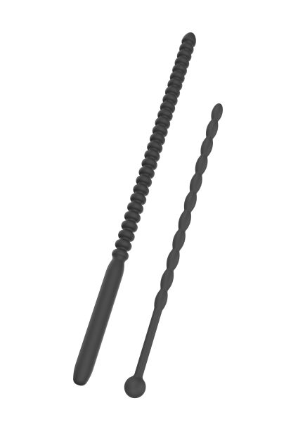 Hidden Desire Ribbed Penis Dilators Advanced 2 pcs Penisdilator Schwarz