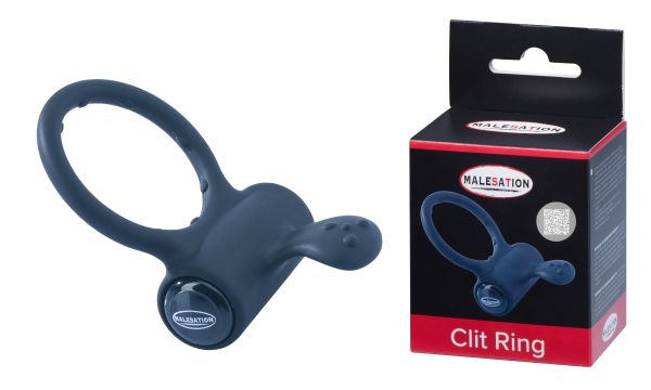 Malesation Clit Ring Penisring mit Vibration und Klitorisreizer in Schwarz 1