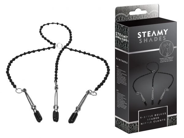  STEAMY SHADES Y-Style Deluxe Beaded Nipple Clamps jovalove.de