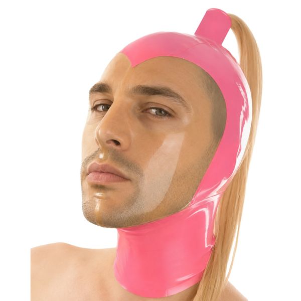 LateXcite Blondtail Latex Haube Pink
