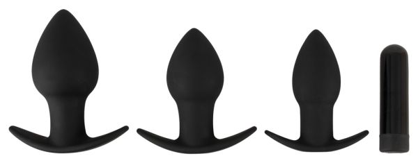 Black Velvets Butt Plug Set Analplug-Set Schwarz