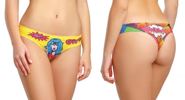 COMIC FANS YELLOW Thong Tanga