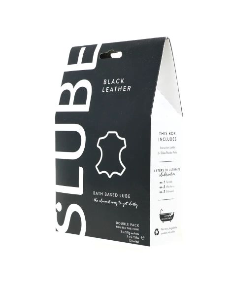 Slube BLACK LEATHER Double Bath Play Lube 2 x 250g