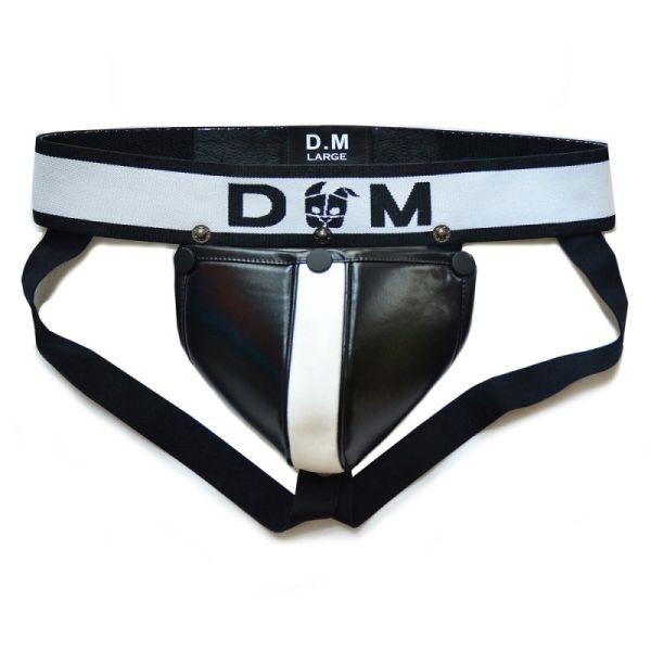 BDSMaster Neo Dungeon Jockstrap in Schwarz und Weiß 1