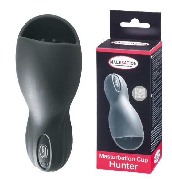 Malesation Masturbation Cup Hunter Eichelmasturbator mit Vibration in Schwarz 1