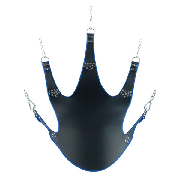 Mr Sling Lederschlinge mit 5 Befestigungspunkten Schwarz/Blau